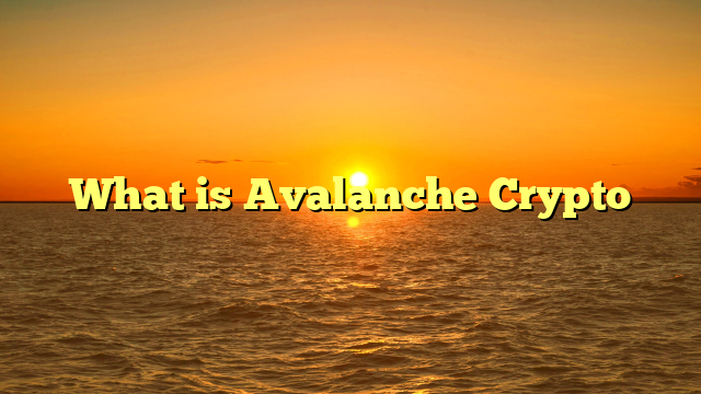 What is Avalanche Crypto
